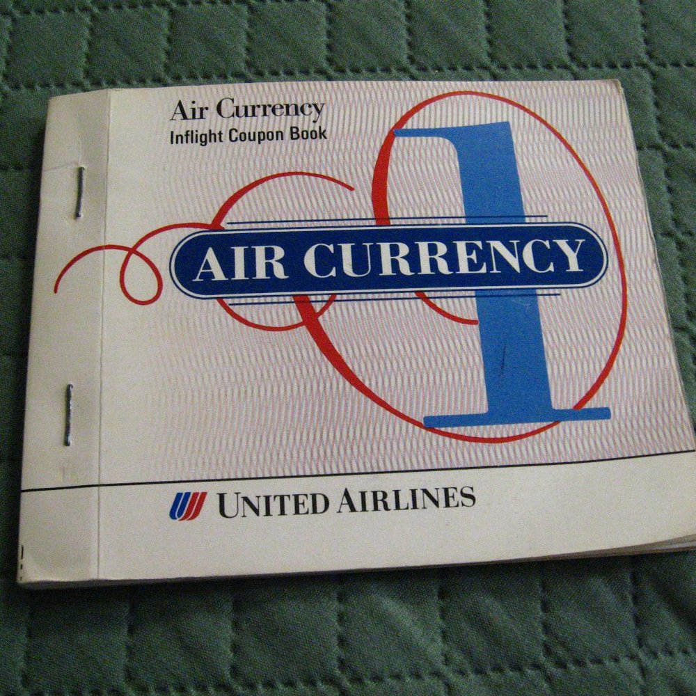 United Airlines Vintage 1991 Air Currency Booklet